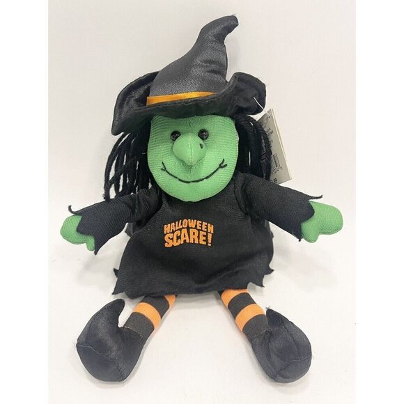 Galerie Rapping Witch Plush Stuffed Toy 10” w/ Sound Works “Halloween Scare!” - Picture 1 of 8